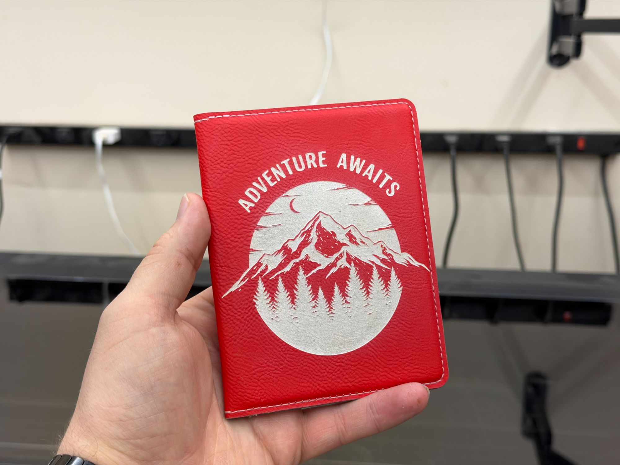 Leatherette Passport Holders Red to White