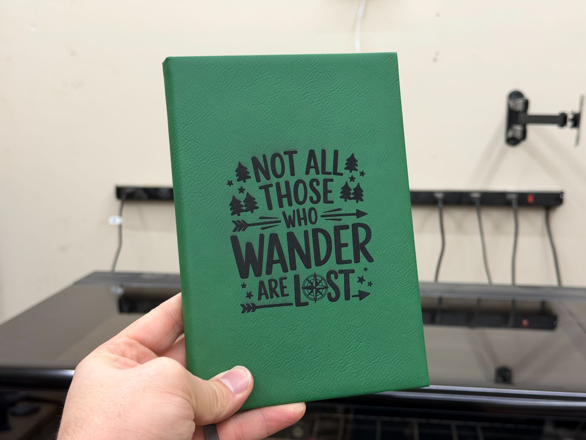 Leatherette Notebooks - Green to Black